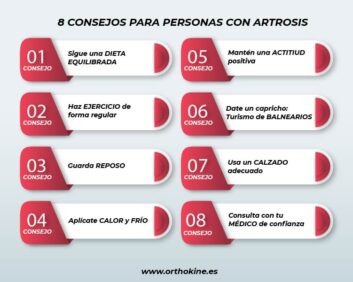 Infografía de consejos para personas con artrosis
